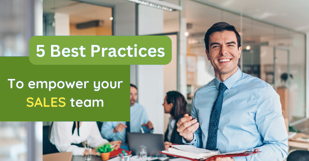 A high-performing sales team collaborating around a table
